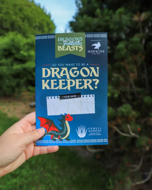 KIDS ACTIVITY ALERT: Become an official Dragon Keeper this summer! 🐉 

Pick up the Dragons and Fantastic Beasts kids workbook in the Discovery Lab (Visitor Center) and journey through creative activities, math challenges, and magical discoveries designed just for kids. 

It’s the perfect companion for a family dragon-hunting adventure! 🐲✨ 

Admission to Dragons and Fantastic Beasts is linked in our bio. 

The Dragon Keeper program (and the summer exhibit) is made possible by @hawkinsdesignbuild. Thank you! 

#powellgardens #dragonsandfantasticbeasts #kansascity #familyfun #botanicalgarden