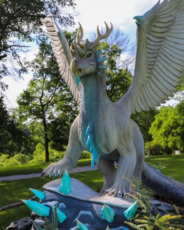 Choose your dragon: Fire or ice? 🔥❄️ 

Two legendary rivals have landed on the East Lawn at Powell Gardens. Come face-to-face with a fiery dragon and its icy counterpart as part of Dragons and Fantastic Beasts, our larger-than-life summer exhibition. 

Dragons and Fantastic Beasts is on view now through September 24, 2026. Plan your adventure at the link in bio. 

#powellgardens #dragonsandfantasticbeasts #botanicalgarden #summerexhibit #kansascity