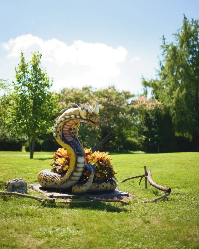 There’s still time for one more summer adventure! Visit Dragons and Fantastic Beasts, sponsored by @hawkinsdesignbuild, at Powell Gardens through September 24, 2026. 

Admission linked in bio. #powellgardens #botanicalgarden #nonprofit #familyfun #kansascity